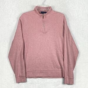 Biltmore 1/4 Zip Pullover Sweater Mens M Salmon Pink Golf Preppy Classic Soft